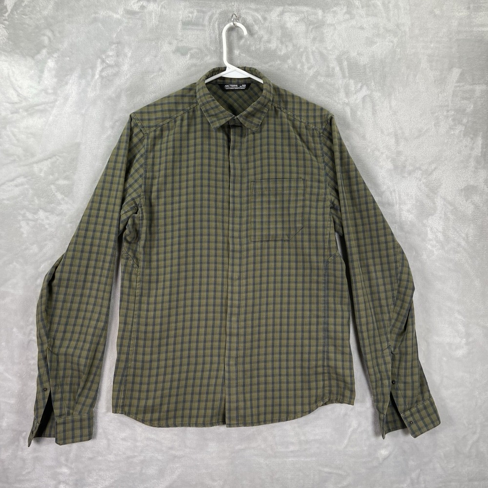 Arc'teryx Shirt Mens Medium Bernal Flannel Snap Button Lightweight Outdoor Plaid